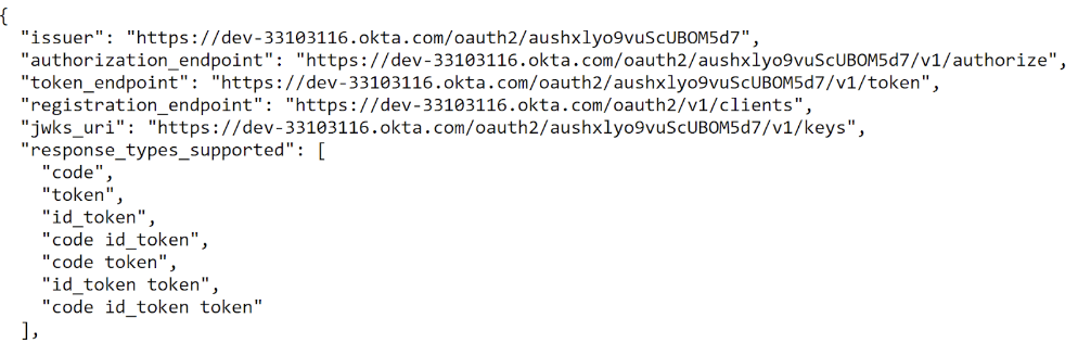 Okta Metadata Output