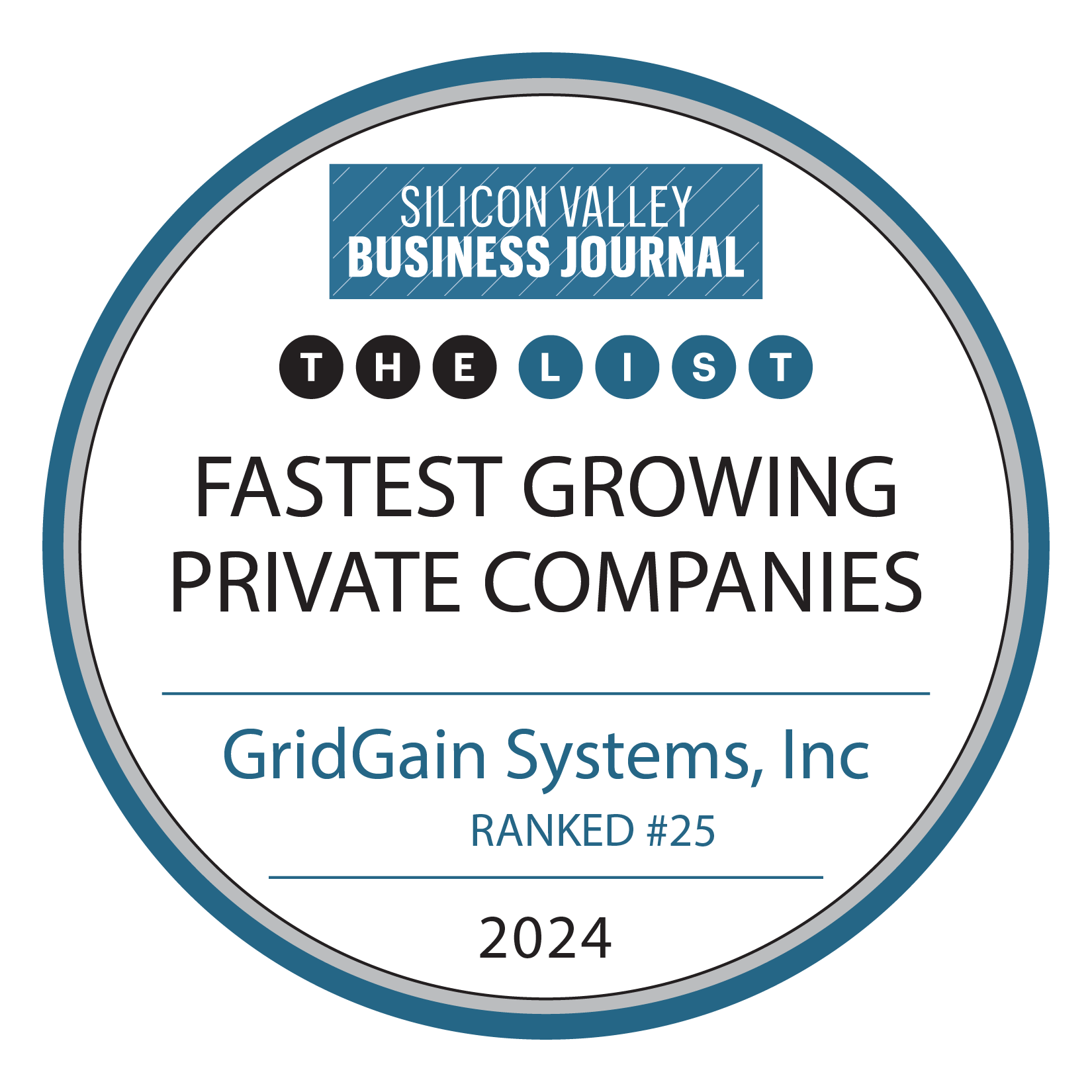 GridGain ranked #25 on Silicon Valley Business Journal’s “Fastest Growing Private Companies” list