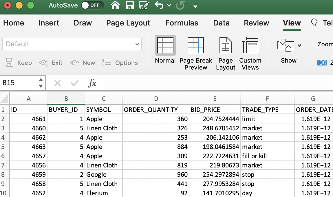 Control Center Download SQL Queries Excel