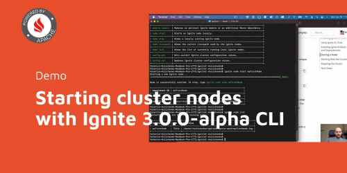 Starting cluster nodes with Ignite 3.0.0-alpha CLI